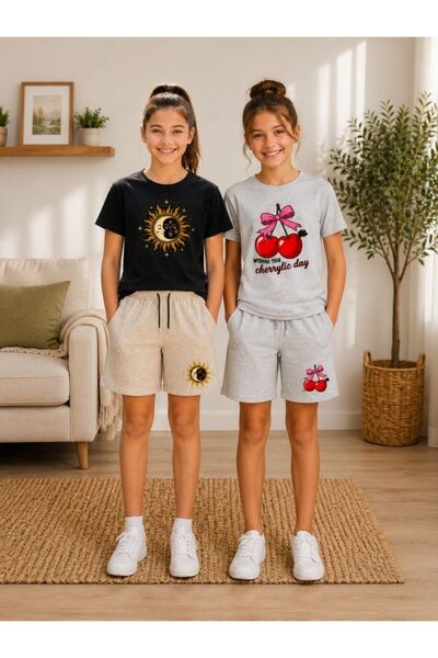 armicem Armikids Modern Design Girls' 2-Piece Shorts Set