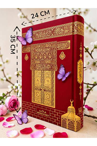 Medrese Kitab Evi Kuranı Kerim Cami Boy Büyük Boy Kırmızı Renk 24*35 Kuranı K...