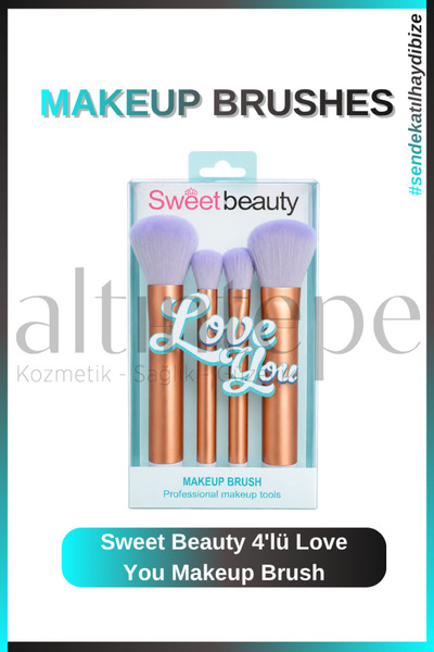 Altıntepeshop 4'lü Love You Makeup Brush