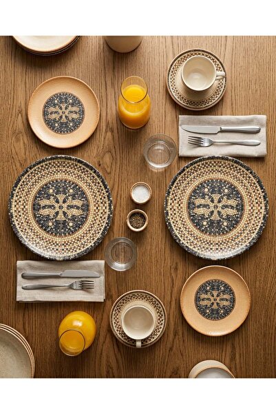 Bonna Porselen Mesopotamia Breakfast Set for 2 People Mixed Special Treats Set