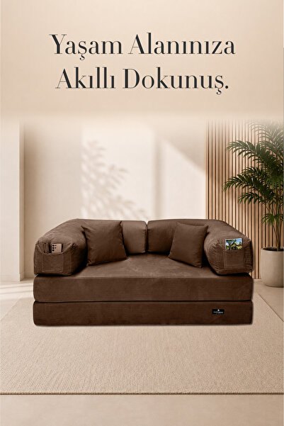 HAPPYNIGHT GALA Modüler Süngerli Koltuk 180x90x63 cm Cepli Modern Oturma Koltuğu