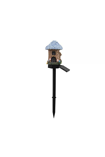 Vivendo Lampa decorativa de gradina cu încarcare solara, model casuta din pov...
