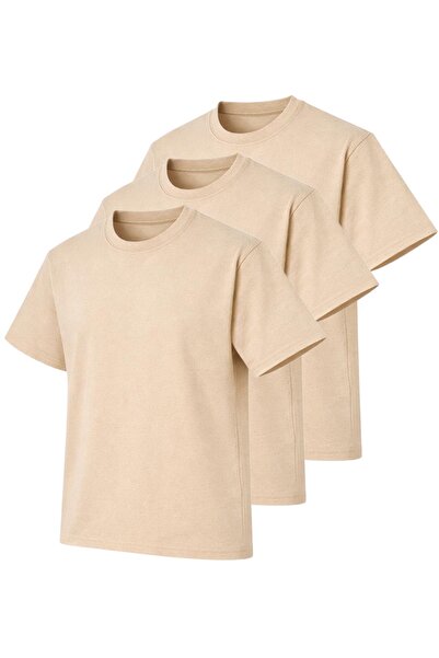 pandy Pachet de 3 tricouri oversize din jerseu simplu