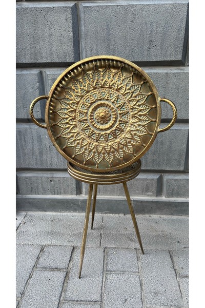 bsdartgift Dekoratif Pirinç Tepsi