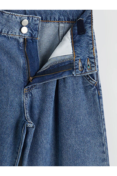 LC Waikiki Blue Wideleg Girl's Jean Trousers