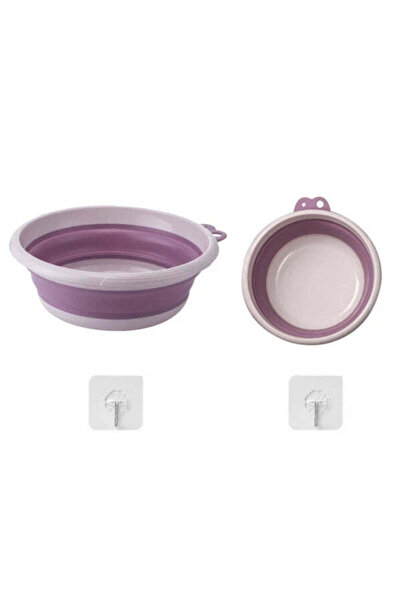 Vivendo Set 2 ligheane pliabile (6L + 4L) cu suport autoadeziv pentru baie, v...