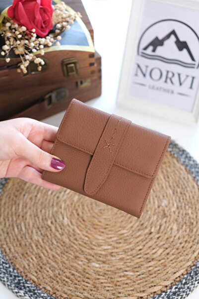 Norvi Leather Star Stitched Genuine Leather Women's Wallet 1372