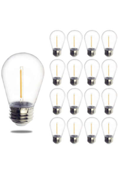 Vivendo Top Bottom Set of 10 bulbs with 1 filament for garland