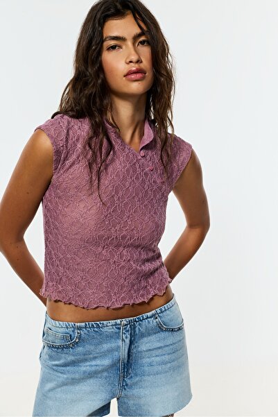 LEFTIES Dantel qipao top
