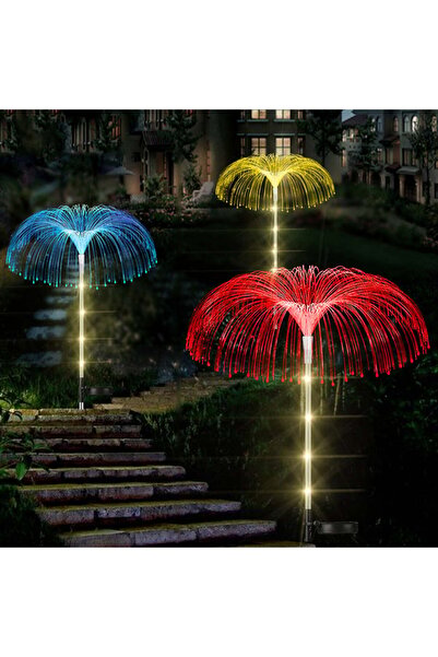 Vivendo Set 2 x Lampi solare cu fibra optica tip palmier Iluminare decorativa...