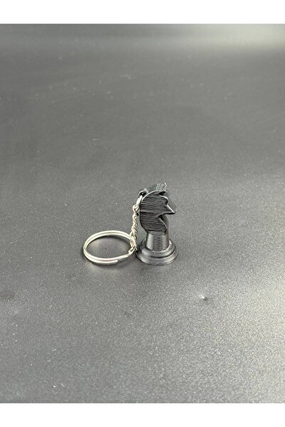 3D Atelier Black Chess Piece (Knight) Design Keychain - Stylish and Decorativ...