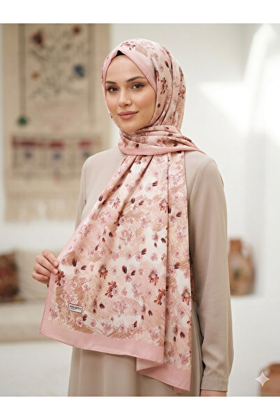 REMOMODA French Silk Shawl with Floral Pattern, High Quality, Soft and Supple.