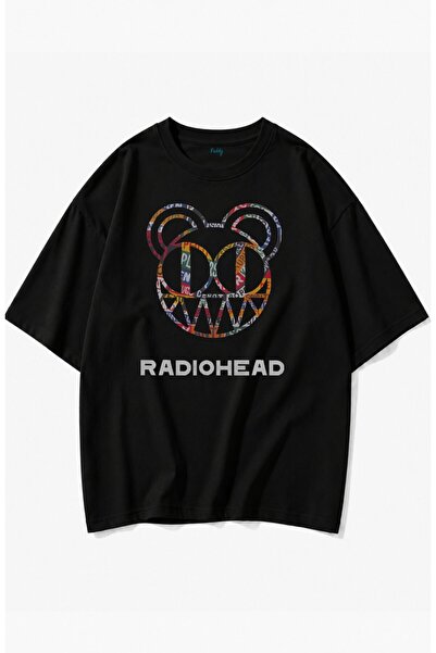 Fuddy Moda Μπλουζάκι Unisex με στάμπα Radiohead, μπλουζάκι με θέμα ροκ συγκρο...