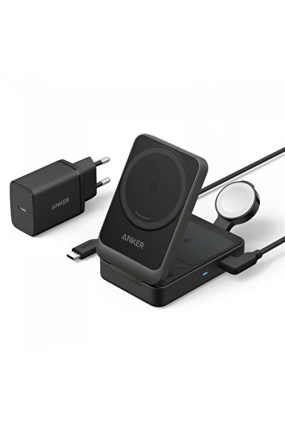 Anker Încărcător Wireless MagGo 3 în 1, 15W, 1.67A, Negru, Sigilat B2557311