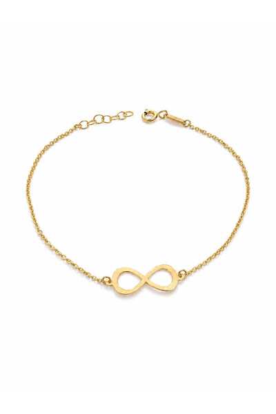 Aur 585 Brățară damă din aur galben 14k, model infinit, 18,5+1,5 cm, 1,16 g