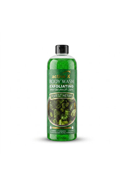 Activex Exfoliating Body Wash 1000ml Forest Herbs – Gentle Body Scrub Shower Gel
