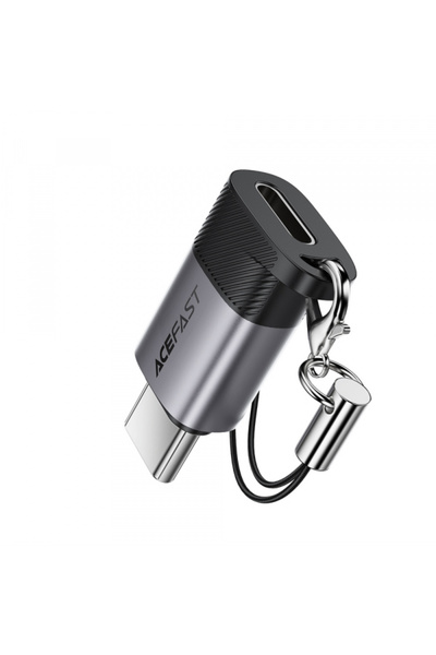Acefast Lightning - USB-C J19 Προσαρμογέας Δεδομένων και Φόρτισης, Γκρι