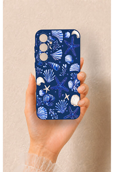 Vip Case Samsung A35 Uyumlu Deniz Kabuğu Desenli Silikon Kılıf