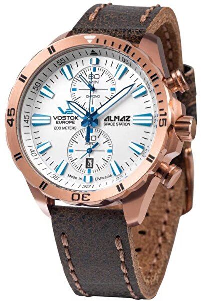 Vostok Europe ceas bărbătesc 6S11-320B676 — maro, clasic, rezistent la apă.