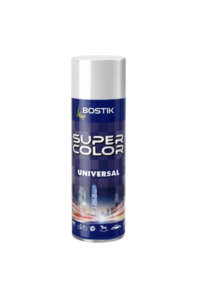 OEM Vopsea spray, alb lucios, RAL 9010, interior / exterior, 400 ml, Bostik