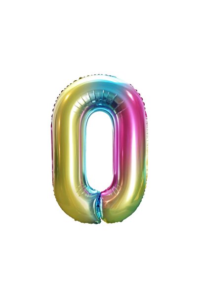 Godan Balon folie multicolor 85 cm, cifra 0