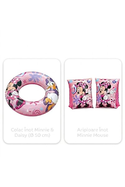 BESTWAY Set de înot pentru copii Minnie Mouse – Colac gonflabil Ø50 cm + Arip...
