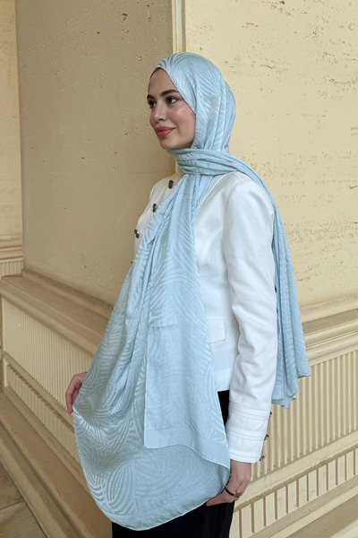 Madame Polo Premium glow jacquard shawl line - grey