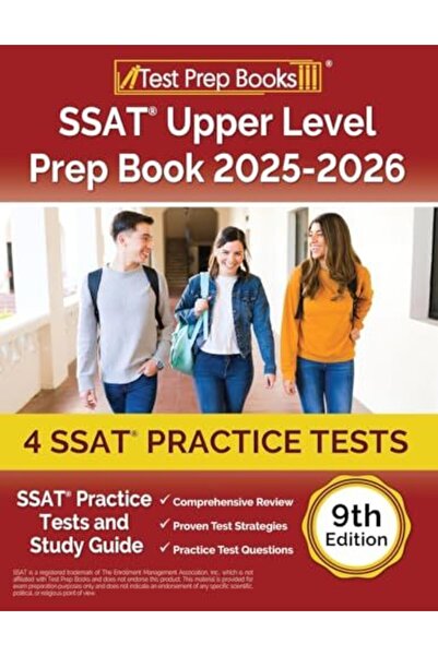 Ingram كتاب تحضير SSAT للمرحلة العليا 2025-2026: 4 اختبارات تدريبية ودليل درا...