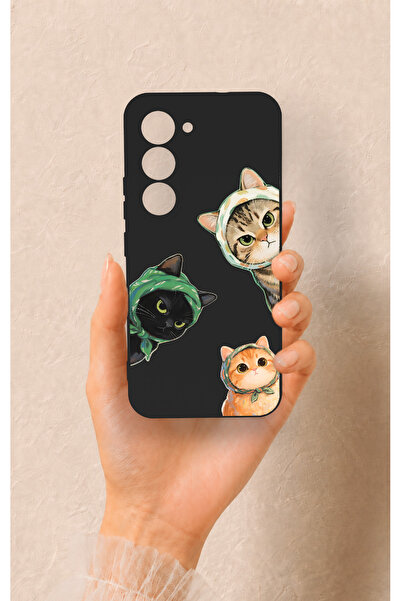 Vip Case Tecno Spark 40 Pro Uyumlu Kedi Ekibi Desenli Silikon Kılıf