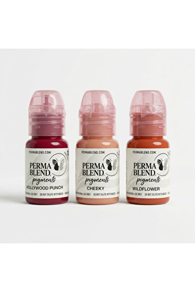 Perma Blend Vava Voom Lip Kit 3'lü Kalıcı Makyaj Dudak Pigmenti Seti 3x15ml