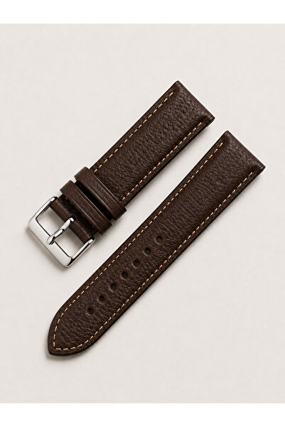 Leather Class Özel Üretim Floater Taba Deri Saat Kayışı | 12-26 mm | Gold/Sil...