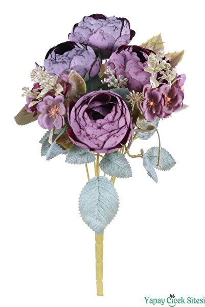 Yapay Çiçek Sitesi Artificial Peony-Looking Premium Ranunkulus Bunch 35 cm