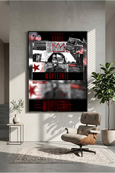 postercraft Ezhel Müptezhel Albüm Tasarım Ahşap Tablo Poster (Çerçevesiz)