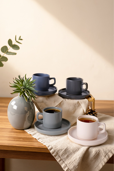 Keramika Set de ceai stivuibil River, 8 piese, pentru 4 persoane 324-399-627-950