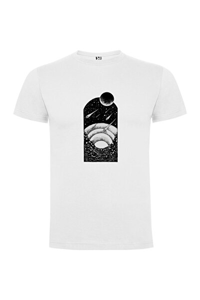 iLovePrints Cosmic Noir Illustration Tshirt