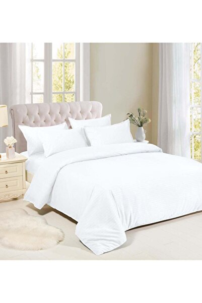 Al raid King Bed Sheet Set Soft and Breathable Cotton Bed Sheet - Striped 6-P...