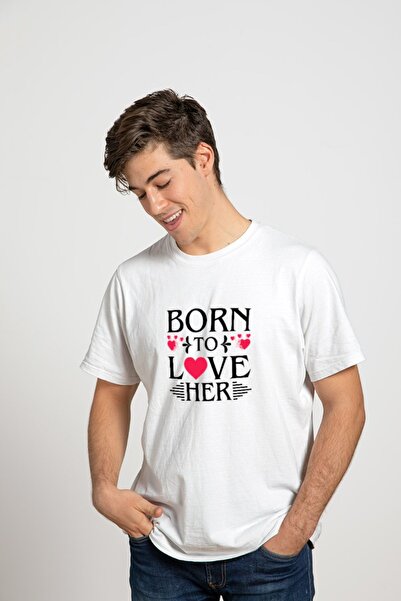 iLovePrints Μπλούζα Valentine Born to Love Her