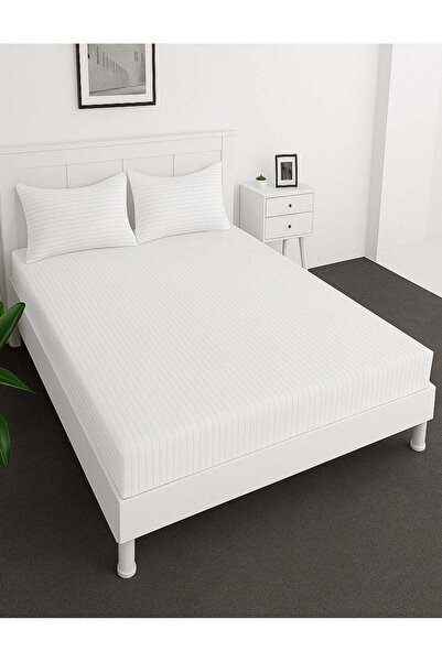 MAXQON Deep Fitted Bed Sheet +2Pcs Pillow Covers, King/Queen/Double/Single Si...