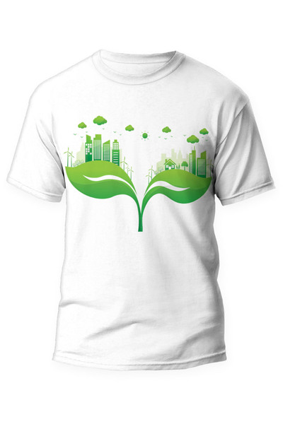 iLovePrints Μπλούζα Ecology Πράσινος Πλανήτης