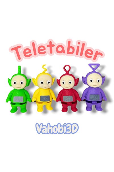 vahobi3d 4'lü Teletabiler Seti - Dipsy,Tinky Winky,Laa Laa,Po