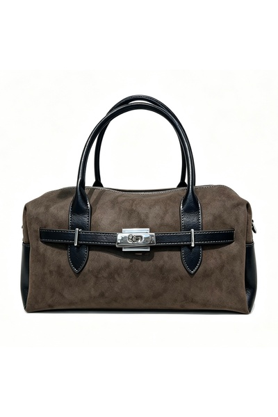 Bleco Vintage Suede Handheld Boston Bag