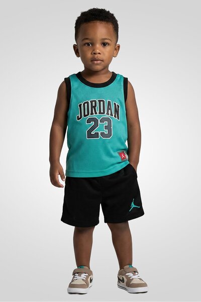 Nike Toddlers Boy 2 Pieces Sleeveless Jordan 23 T-Shirt And Shorts Jersey Set...