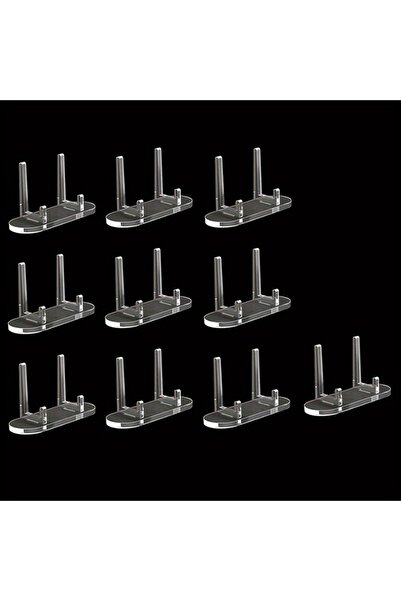 Choice 10pcs 10pcs Acrylic Display Stands for Collectibles Transparent Badge ...