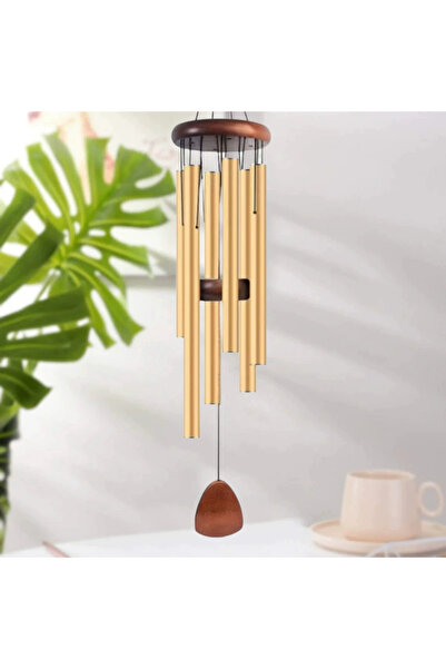 Choice gold Retro aluminum tube wind chime metal home decoration pendant outd...