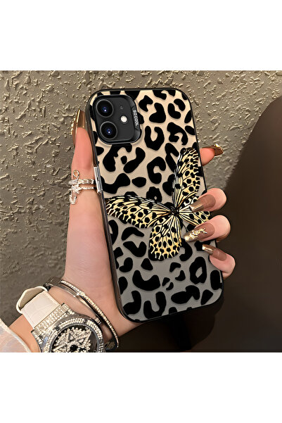 PATTERNOVA iPhone 12/12 Pro Uyumlu Nazarik Kelebek Desenli, Tam Kaplama Korum...