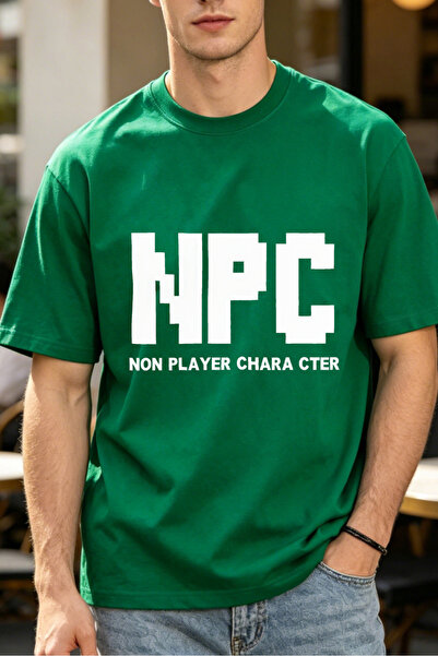 Fleck تي شيرتات كاجوال للرجال من NPC Non Player Character مطبوعة للرجال