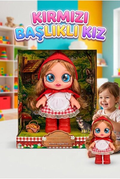 Tıfıl Toys Elissa Masal Anlatan Kırmızı Başlıklı Kız Bebek - 24 cm Sesli Et B...
