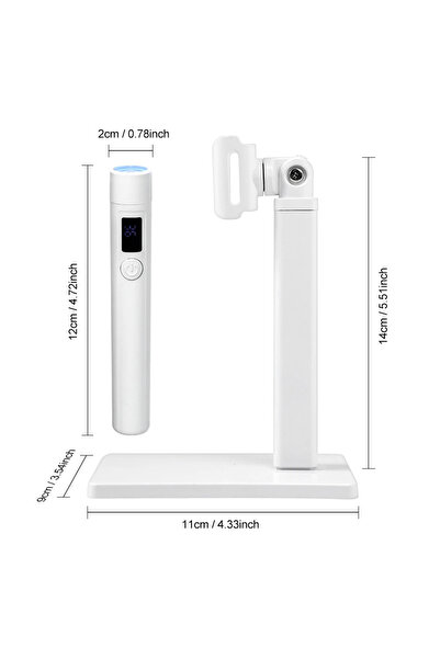 Choice WHITE Rechargeable Portable UV LED Nail Lamp - Gel Polish Drying Desk ...