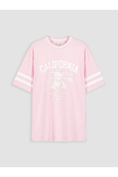 LC Waikiki Crew Neck Printed Girls' T-Shirt