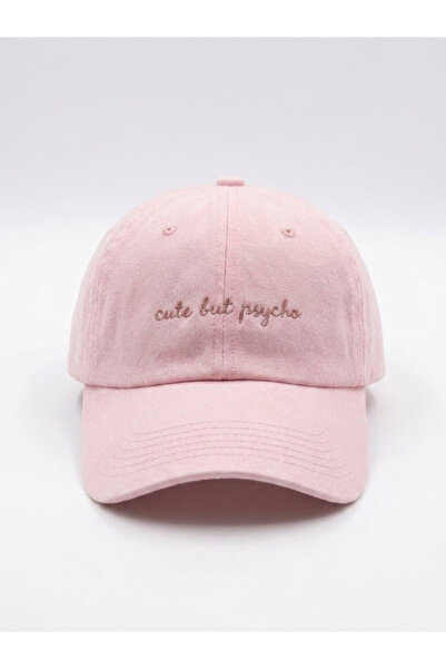 Hathub Club "cute but psycho" Nakışlı Yıkamalı Şapka